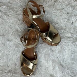 Kensie Gold Sandals